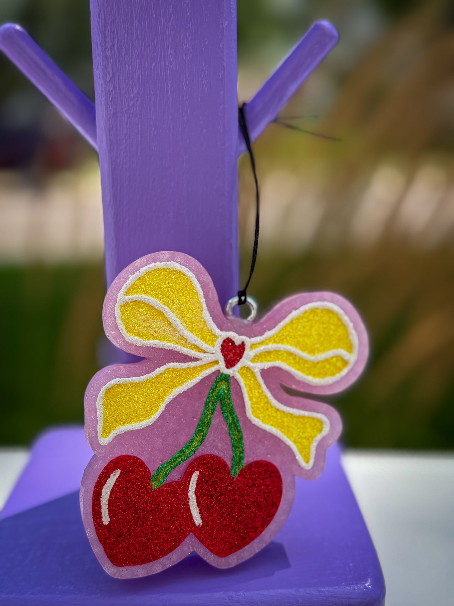 Cherry Hearts Bow Freshie