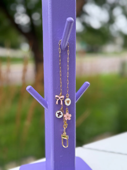 Pink & White Freshie Charm Hanger