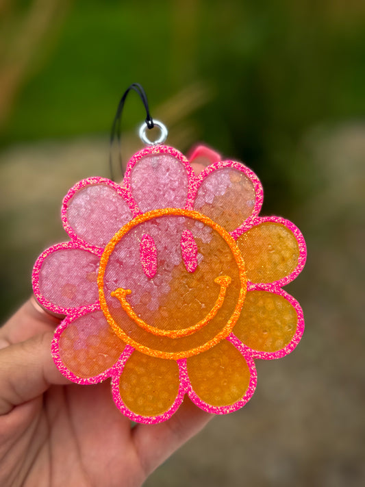 Smiley Face Flower Freshie | Ready To Ship